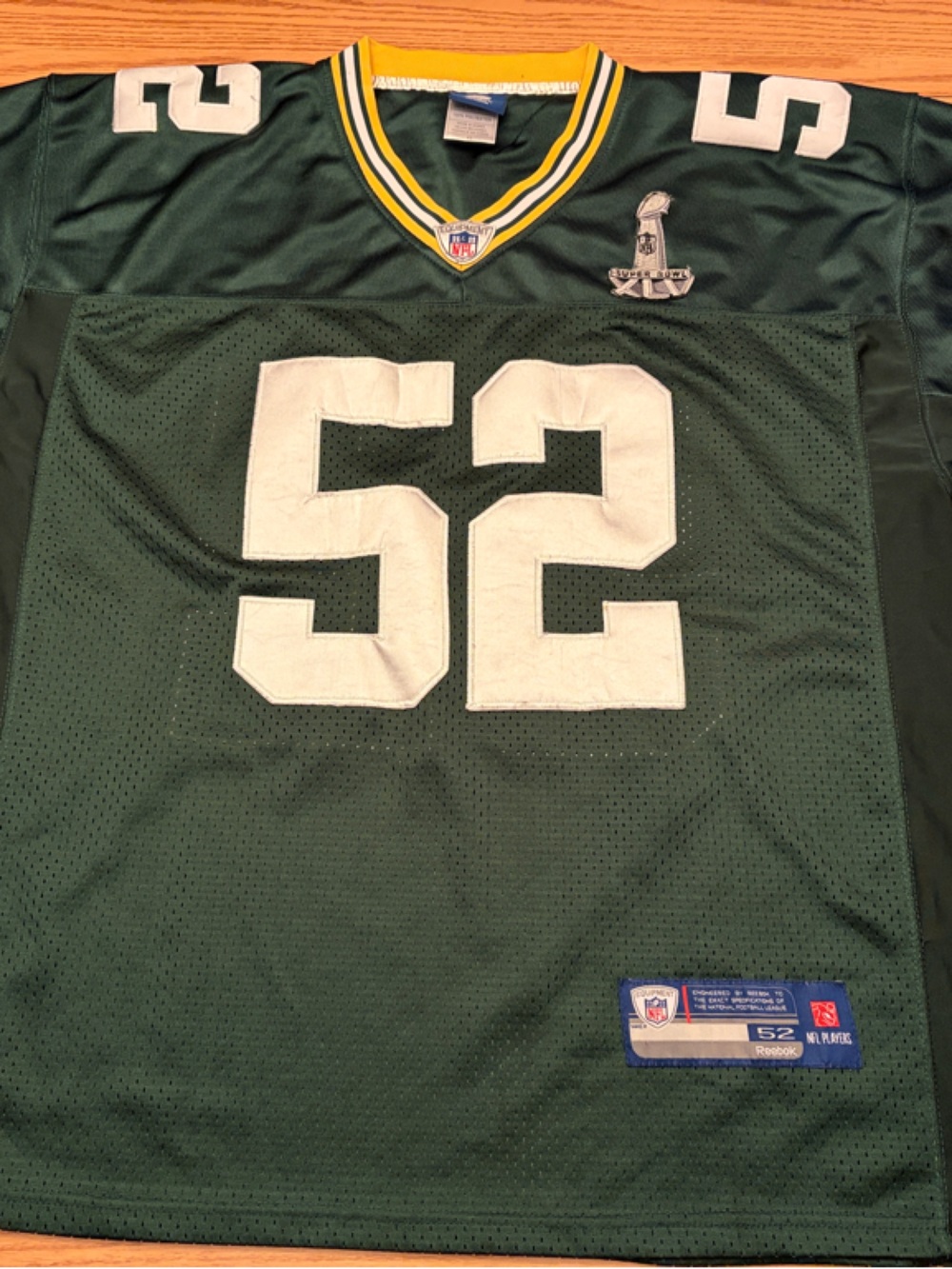 Clay Matthews #52 Green Bay Packers Football Jersey Super Bowl 45